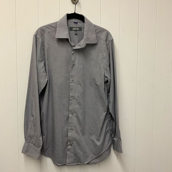 Kenneth Cole Reaction Men’s Medium 15-15 1/2 Casual Long Sleeve Button Down Shir - Picture 1 of 12